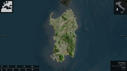 Sardegna, Italy - composition. Satellite © Yarr65