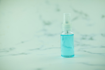 Alcohol pump bottle spray antibacterial. Coronavirus Disease (Covid-19)
