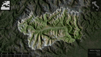 Valle d'Aosta, Italy - composition. Satellite © Yarr65