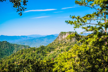 big mountain with blue sky background