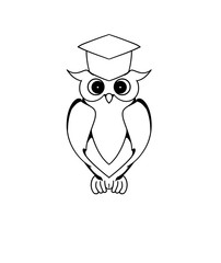 Owl, Stylized, minimalist, logo catching (Coruja - Pedagogia)