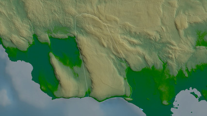 Manchester, Jamaica - outlined. Physical