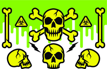 Bio hazard Skull Set