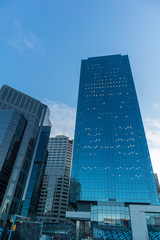 Fototapeta na wymiar Downtown Calgary Architectural city skyline in Alberta