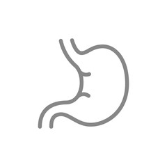 Human stomach line icon. Healthy internal organ symbol