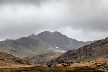 mountain landscape with clouds