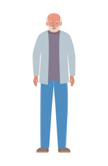 Isolated grandfather avatar vector design