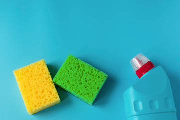 Cleaning products. Bottle with liquid for cleaning floors, windows. House cleaning and disinfection. Spring cleaning at home.