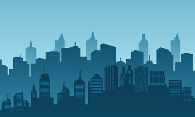 Naklejka premium City background of daylight with building skyscraper