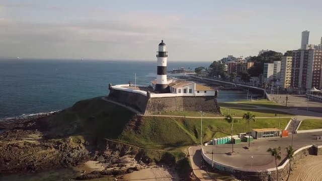 Vista A&eacute;rea do Farol da Barra em Salvador, Bahia, Brasil