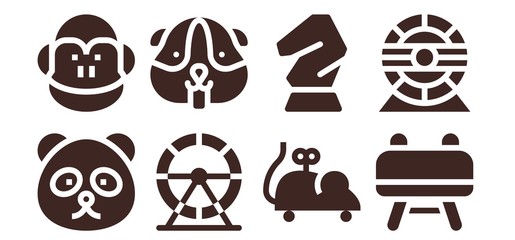 Modern Simple Set of mammal Vector filled Icons