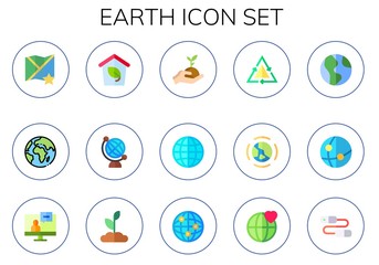 earth icon set