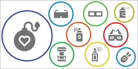 Modern Simple Set of effect Vector filled Icons