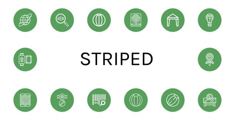 striped icon set