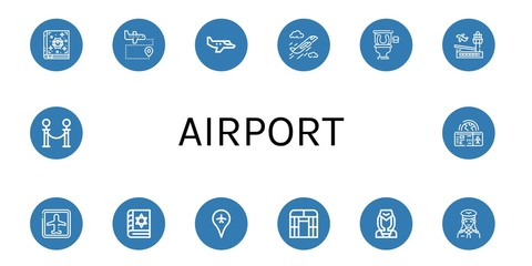 Set of airport icons