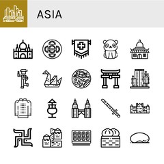 Set of asia icons