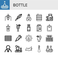 Set of bottle icons