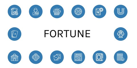 Set of fortune icons