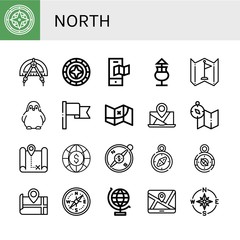 Fototapeta premium north icon set