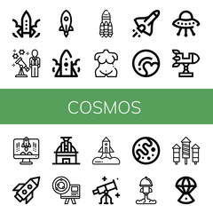 cosmos icon set