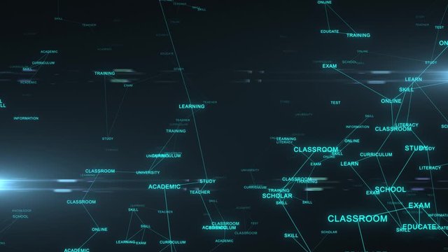 Word cloud remote distance education online e-learning school training