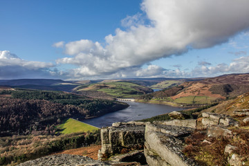 Reservoir, Ladybower Reservoir, Upper Derwent Valley, Derbyshire, England. 