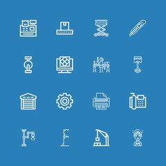 Editable 16 machine icons for web and mobile