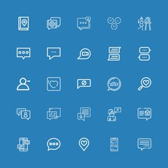 Editable 25 comment icons for web and mobile
