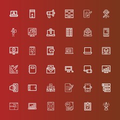 Editable 36 notebook icons for web and mobile