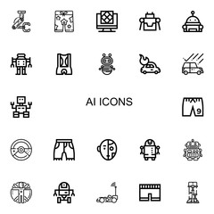 Editable 22 ai icons for web and mobile