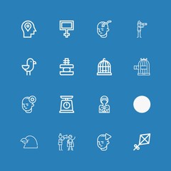 Editable 16 freedom icons for web and mobile