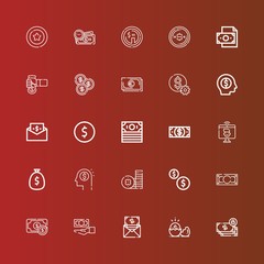 Editable 25 salary icons for web and mobile