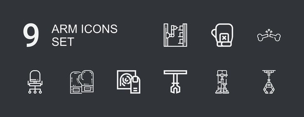 Editable 9 arm icons for web and mobile