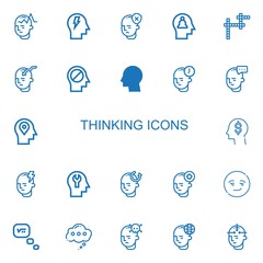Editable 22 thinking icons for web and mobile