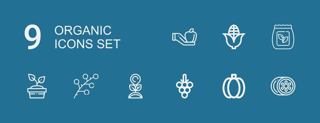 Editable 9 organic icons for web and mobile