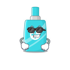 Cool ointment cream cartoon character wearing expensive black glasses
