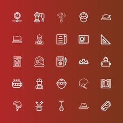 Editable 25 engineer icons for web and mobile