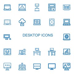 Editable 22 desktop icons for web and mobile