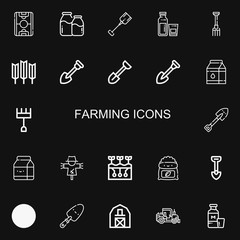 Editable 22 farming icons for web and mobile