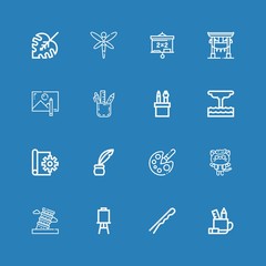 Editable 16 sketch icons for web and mobile