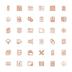 Editable 36 file icons for web and mobile