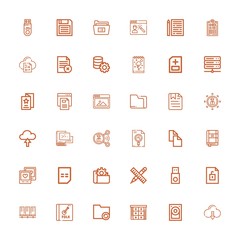 Editable 36 file icons for web and mobile