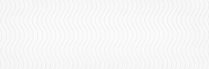 abstract white background pattern with curvy waves or wavy lines in beveled stripes, faint gray ripple texture pattern in detailed modern line art