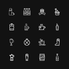 Editable 16 mug icons for web and mobile