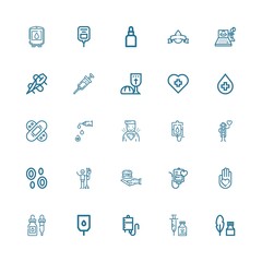 Editable 25 blood icons for web and mobile