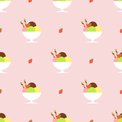 Flavored Ice Cream Balls in a Bowl.