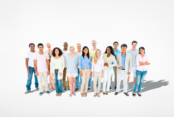 Fototapeta premium Group of Diverse Multi Ethnic Cheerful People