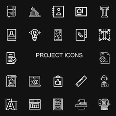 Editable 22 project icons for web and mobile