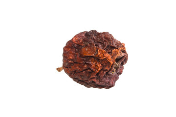 rotten apple isolated on white background