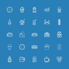 Editable 25 breakfast icons for web and mobile